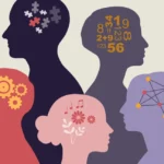 Neurodiversity illustration. People with different mindsets or psychological features.