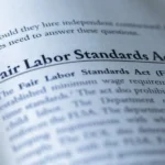 Part referring to Fair Labor Standards Act, FLSA, written in a legal business law textbook