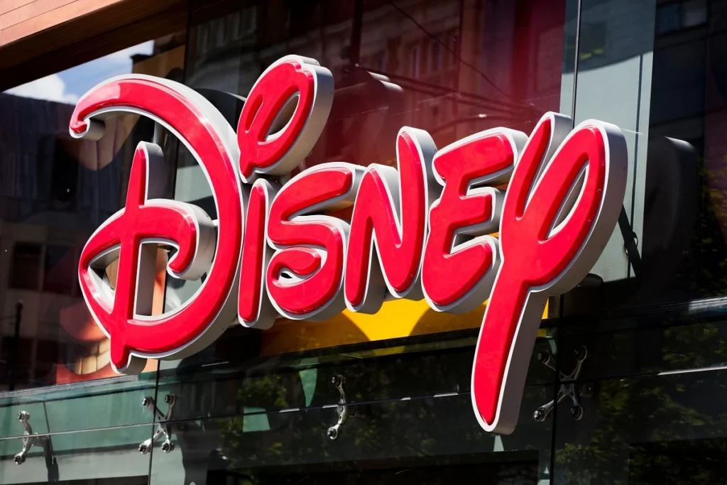 LONDON, UK - JULY 31th 2018: Disney store shop sign in Oxford St