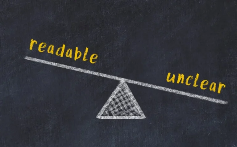 Concept,Of,Balance,Between,Readable,And,Unclear.,Black,Chalboard,With