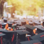 Group of Graduates during commencement. Concept education congratulation in University. Graduation Ceremony ,Congratulated the graduates in University during commencement.
