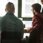 multinational business team brainstorms in the workplace in a mo