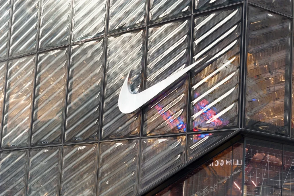 New York, New York, USA - October 10, 2019: Nike symbol on Fifth
