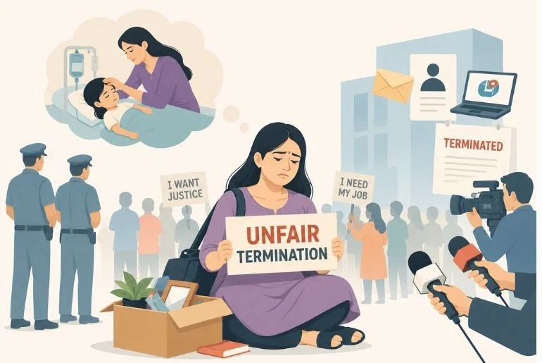 tech-mahindra-employee-protests-over-alleged-unfair-termination