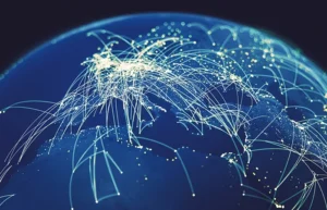 Global Connections (World map texture credits to NASA)