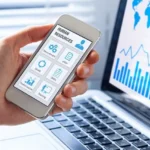 Human resources (HR) management app concept on mobile phone scre