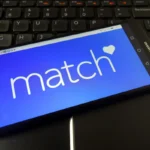 KONSKIE, POLAND - December 21, 2019: Match.com website logo on mobile phone